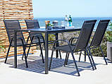 Комплект садовой мебелі (4 крісла та стол 140 см) чорний, buuba, фото 2
