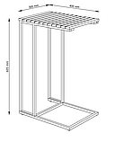 Лаунж столик садовий приставний із Сталі та промащений хардвуд, buuba, фото 2