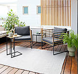Лаунж столик садовий приставний із Сталі та промащений хардвуд, buuba, фото 4