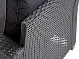 Лаунж крісло плетене петан (Поліпропілен) чорне, buuba, фото 3