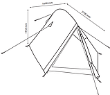 Намет туристичний 2 місний оливковий/хакі, buuba, фото 4