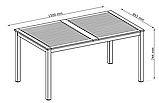 Стіл садовий 150см хардвуд та алюміній, buuba, фото 2
