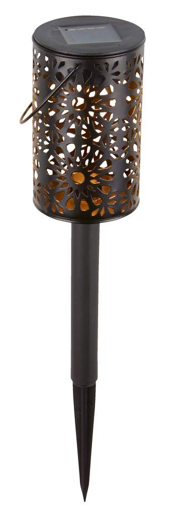 Ліхтар садовий на соняній батареі 39см чорний, buuba, фото 1