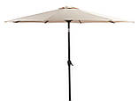 Зонт садово пляжный беж 300 см (рукоятка, Функция наклона, Вентиляция, водостойкий) , buuba, фото 3