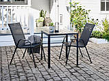 Садовий набір меблів чорний - 2 крісла і квадратний сітл , buuba, фото 5