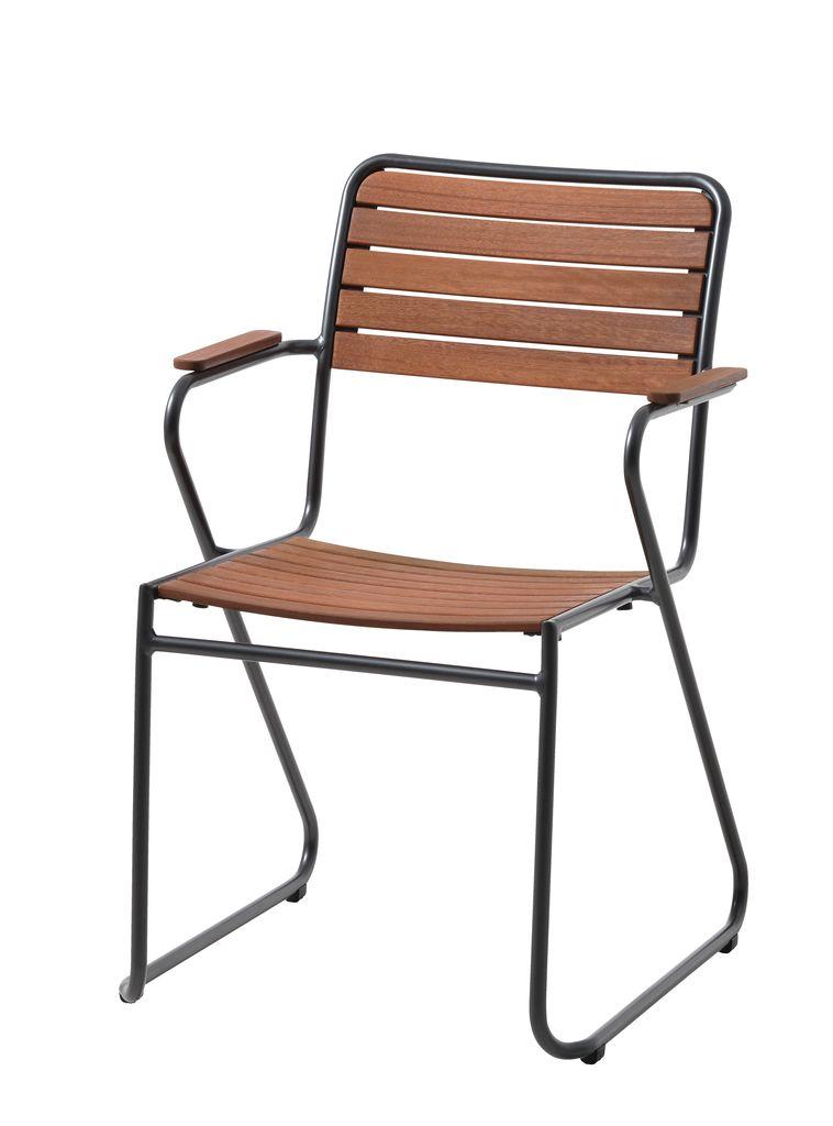 Стілець садовий лаунж Алюміній та промащений хардвуд, buuba, фото 1