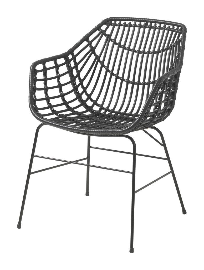 Лаунж стілець чорний лаунж (штучний ротанг, Сталь та петан) , buuba, фото 1