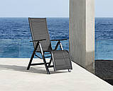 Стілець садовий багатопозиційний чорний (Алюміній та текстилен), buuba, фото 2