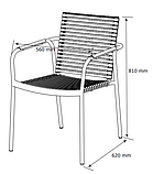 Стілець садовий чорний (Алюміній та пластик з УФ-захистом) , buuba, фото 5