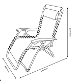 Крісло шезлонг багатопозиційний складений темно-зелений, buuba, фото 2