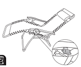 Крісло шезлонг багатопозиційний складений темно-зелений, buuba, фото 3
