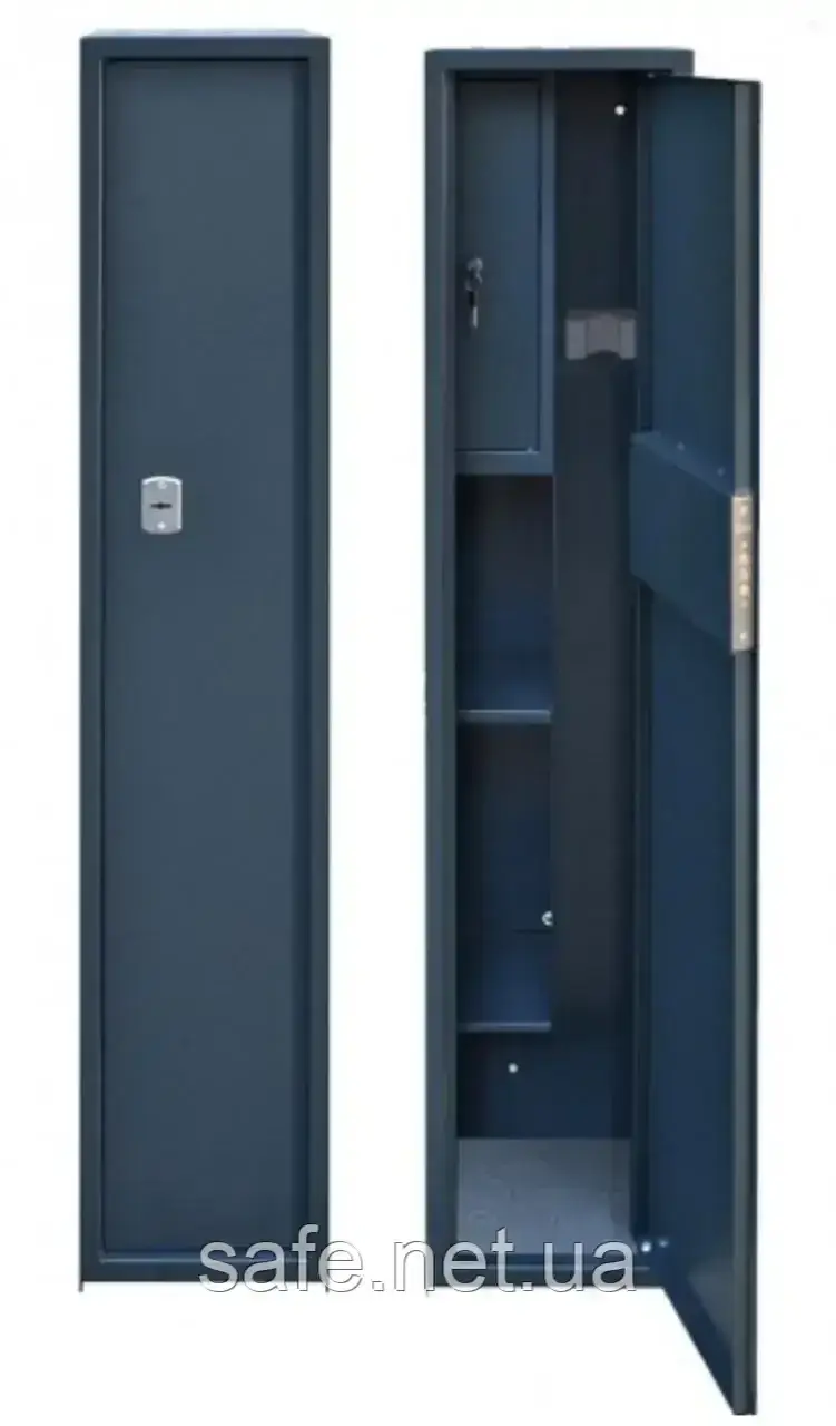 Сейф збройовий Levmetal СЗ-140.2.ВМ (ВxШxГ:1400x270x250) на 2 рушниці, сейф для рушниці, мисливський сейф