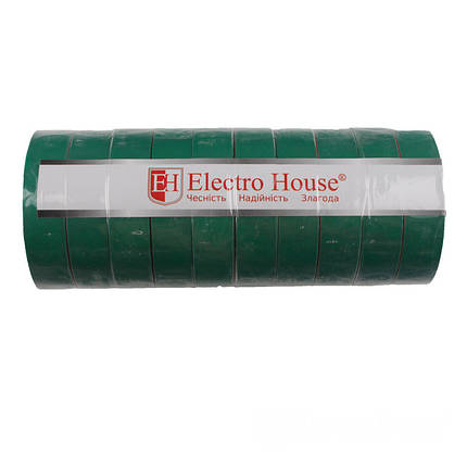 Ізострічка Electrohouse зелена 0,15 мм 18 мм EH-AHT-1839, фото 2