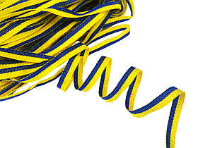 Тесьма окантувальна лямівка 6мм Жовто-блакитна