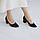 Класичні туфлі човники жіночі Woman's heel чорні на зручному каблуці, фото 4