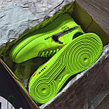 Чоловічі кросівки Nike Air force 1 low 'Volt' x "Off-White". Живе фото. Чоловічі кросівки Nike весна-осінь, фото 7