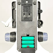 Мікроскоп лабораторний FS-7520 бінокулярний 40х-1000х, акумулятор 10 год, ахромат OIL, фото 4