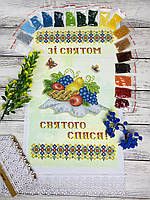 Набір для вишивання бісеромрушник на Спаса 30х45 см+бісер+Кружево. Габардин
