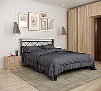 Кровать IdealMebel DIANA-1, металлическая кровать с изголовьем, кровать loft 200 (190) х 140 (120)