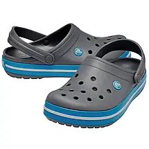 Crocs Crocband Clog Charcoal / Ocean Оригінальні Сабо Крокс Унісекс Сіро-Сині Чоловічі / Жіночі, фото 3