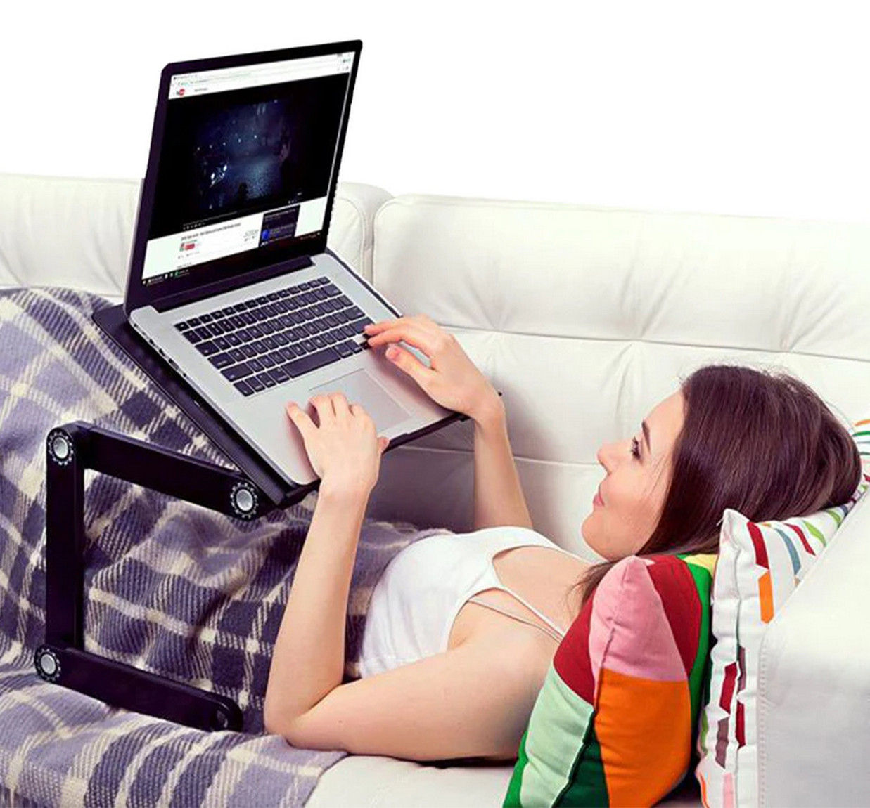 Складная подставка для ноутбука с кулером, Настольный столик для ...