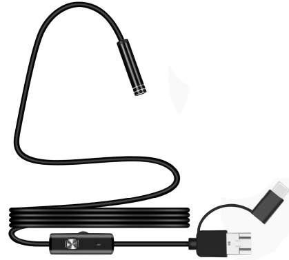 Ендоскоп, жорсткий дріт, 1 м 3 in 1 MicroUSB/PC HD