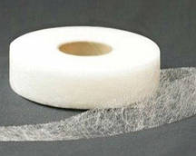 Клейова стрічка павутинка без паперу флізелін термоклейовий 1,5см/100м Білий