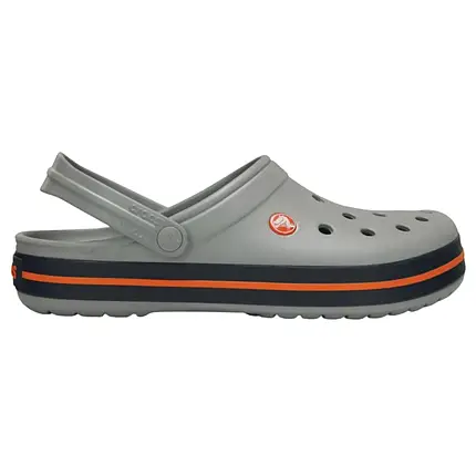 Crocs Crocband Clog Light Grey / Navy Оригінальні Сабо Крокс Унісекс Світло-Сірі / Сині Чоловічі та Жіночі, фото 1