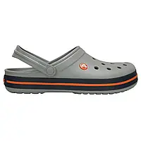 Crocs Crocband Clog Light Grey / Navy Чоловічі Жіночі Сабо Крокс Крокбенд сірі