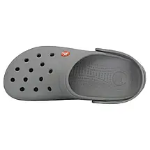 Crocs Crocband Clog Light Grey / Navy Оригінальні Сабо Крокс Унісекс Світло-Сірі / Сині Чоловічі та Жіночі, фото 2