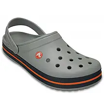 Crocs Crocband Clog Light Grey / Navy Оригінальні Сабо Крокс Унісекс Світло-Сірі / Сині Чоловічі та Жіночі, фото 3