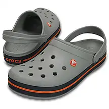 Crocs Crocband Clog Light Grey / Navy Оригінальні Сабо Крокс Унісекс Світло-Сірі / Сині Чоловічі та Жіночі, фото 4