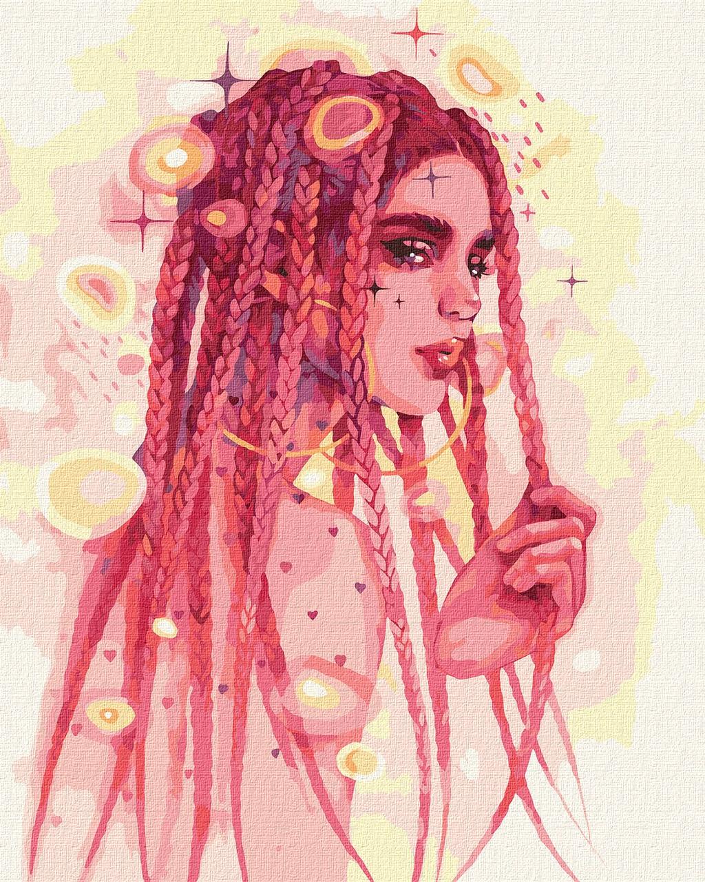 Картина за номерами Дивовижна незнайомка ©lesya_nedzelska_art 40x50 Ideyka (KHO2578)