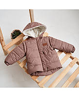 Дитяча куртка - трансформер, жилет весна/осінь зріст 92 см (18 - 24 місяців) Kid's Fantasy Коричневий 10129