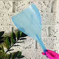 Парикмахерский экран пластиковый для защиты лица при стрижке челки покраски и укладке 1 шт голубой