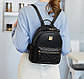 Жіночий рюкзак через плече чорний стильний, фото 5