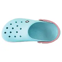 Crocs Crocband Clog Ice Blue / White жіночі Сабо Крокс Блакитні з Білою Смугою, фото 2