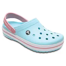 Crocs Crocband Clog Ice Blue / White жіночі Сабо Крокс Блакитні з Білою Смугою, фото 3