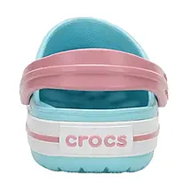 Crocs Crocband Clog Ice Blue / White жіночі Сабо Крокс Блакитні з Білою Смугою, фото 5