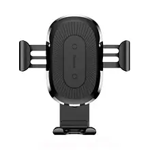 Тримач в авто Baseus Wireless Charger Gravity Car Mount Black з бездротовим зар. пристроєм