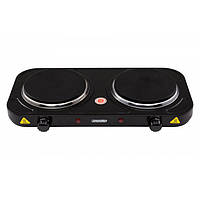 Настільна плита електрична на 2 конфорки Mesko MS 6509 Black S