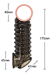 Насадка на член з шипами; насадка що збільшує на член, продовження ерекції - 17,5 см, фото 2