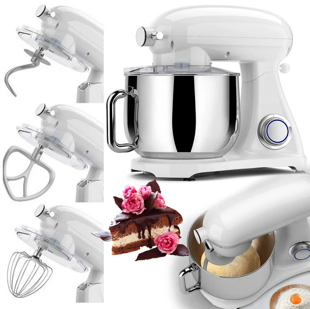 Планетарний міксер тістоміс 1800Вт чаша 8л COOKDEYI SM 1522NM White, фото 1