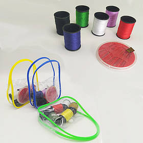 Швейний набір у сумочці з ручкою компактний інструмент для шиття універсальні прикладні матеріали