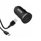 Автомобільний зарядний пристрій "XO'' TZ08 2,1A/2USB+Type C чорний