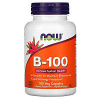 NOW Foods B-100 комплекс вітамінів групи B. 100 рослинних капсул