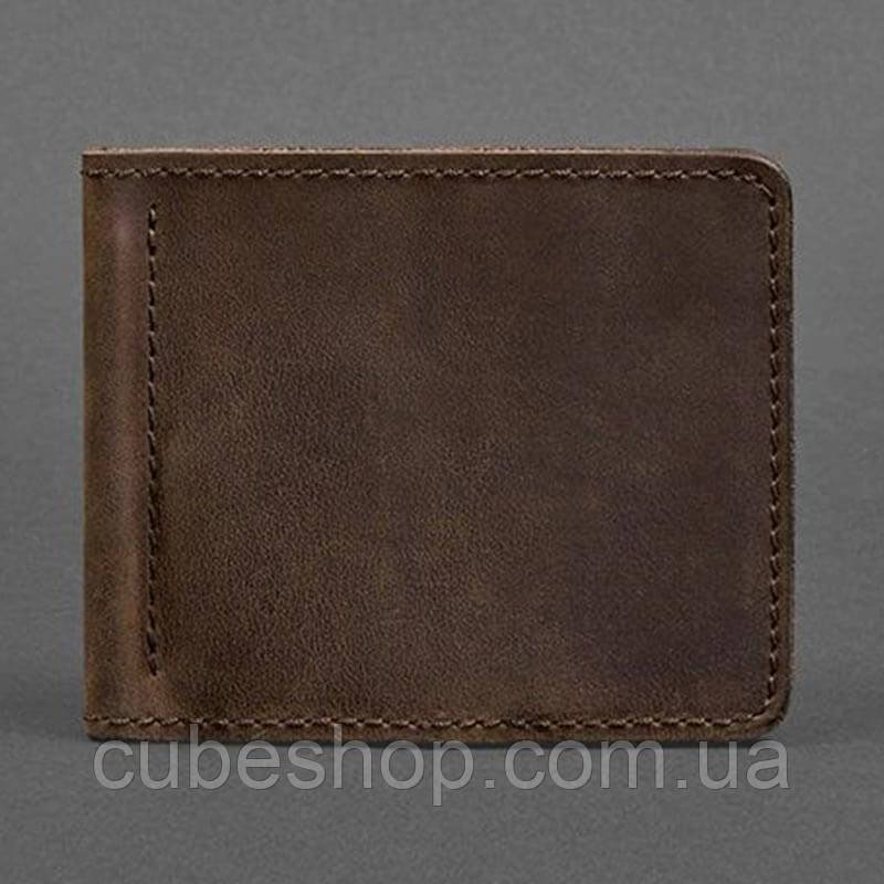 Затискач для грошей шкіряний 1.0 (темно-коричневий)
