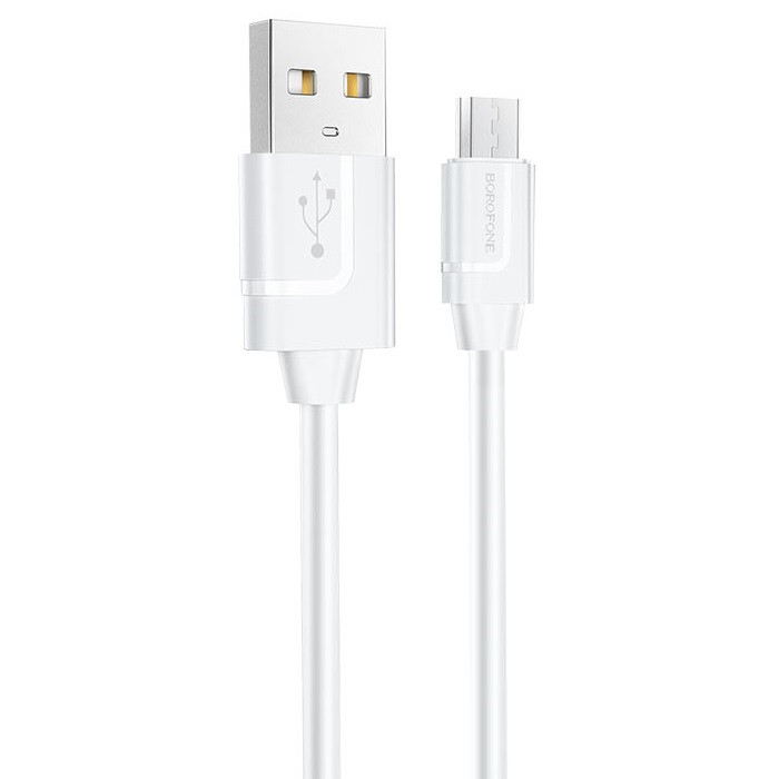 Кабель для зарядки MicroUSB Android BOROFONE BX55 |1m 2.4A| Білий