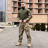 Тактичний костюм 3 в 1 PATRIOT SET Rip-Stop (бойова сорочка Ubacs(Убакс)+кітель+штани Apex) GRIFON Піксель, фото 4