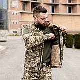 Тактичний костюм 3 в 1 PATRIOT SET Rip-Stop (бойова сорочка Ubacs(Убакс)+кітель+штани Apex) GRIFON Піксель, фото 7